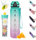 Opard 30oz/32oz Sports Water Bottle with Leak Proof Flip Top Lid BPA Free Tritan Reusable Plastic for Gym and Outdoor, Travel Water Bottle