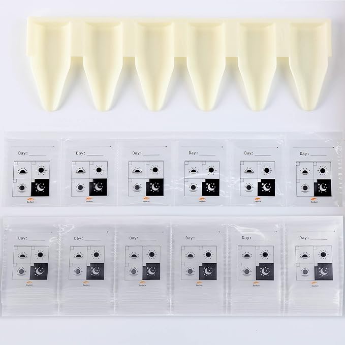 M Pill Bag Set - 600 Heat Seal Pill Bags + Loading Tray (6 Loading)- Pill Organizer, Medication Aids, Pill Pouch Organizer, AM PM Supplements, Vitamin, Fish Oil Pill Suite, Travel Pill Bags