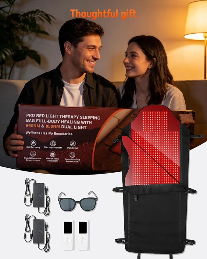 Red Light Therapy Mat for Full Body, 75"*35" Red Light Therapy Blanket with 2704 LEDs and Controller, 660nm&850nm Near Infrared Light Therapy, 3in1 LEDs Light Blanket for Back Waist Belly Joint Muscle