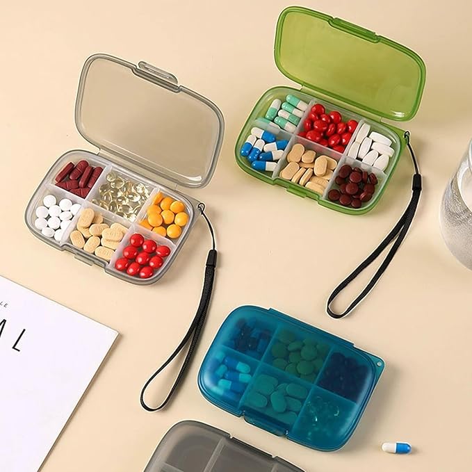 Weekly 7 Day Pill Organizer, Travel Pill Box, Pill case, Medicine Organizer, Pill Container, Pillbox 7 Day, Pill Dispenser, Medication Organizer, Pill Organizer Weekly