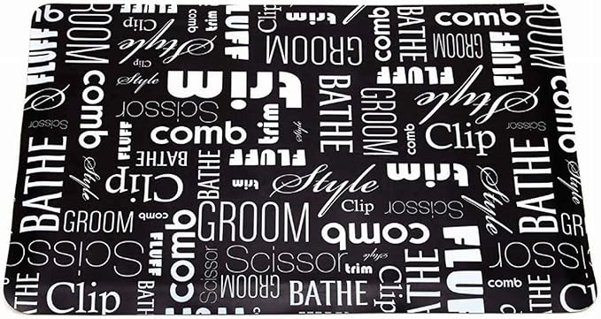 Top Performance Anti-Fatigue Mats — Comfortable, Heavy-Duty PVC and Foam Mats for Professional Dog Groomers - Graffiti Pet , Black