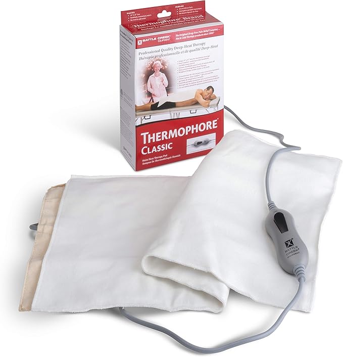 Thermophore Classic Moist Heating Pad Size Large 14" x 27" High Heat pad for Back Pain, muschle Aches, and Recovery- Model 055