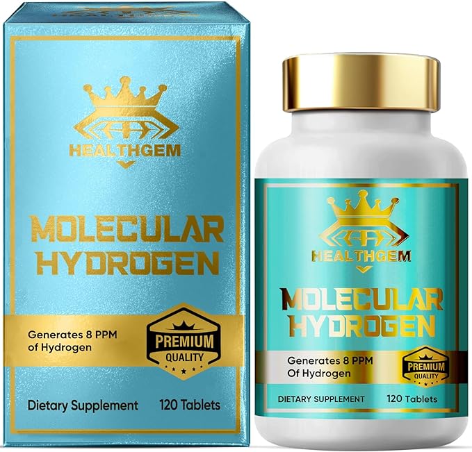 Hydrogen Water Tablets with Magnesium, H2 Molecular Hydrogen Tablets for Brain Health & Cognitive Support Instant Water, Non-GMO, Vegan, Gluten Free-120 Count