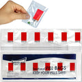 Mansung M 600 Bags/Red, Heat Seal Pill Bags, Suite, Sorter Organizer for Medication, Food Safe, BPA Free Heat Seal Bag pouche Pack Organizer Dispenser kit Daily Blister Packs Use with Tray, AM PM