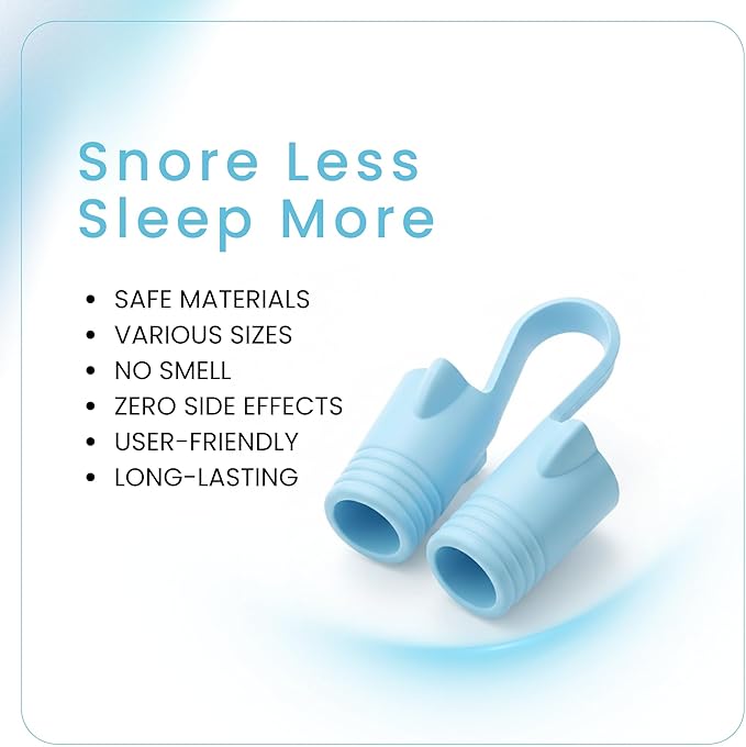 Nasal Dilators for Sleeping – Nose Opener & Nose Breather (4 Sizes S/M/L/XL) Internal Anti Snoring Nose Vents – Soft Silicone Nasal Expander for Better Airflow & Night Breathing