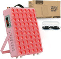Red Light Therapy for Body, 660nm 850nm Near Infrared Light Therapy Panel with Stand and Handle, 60 Dual Chip LEDs, Ideal Xmas Gift, for Body, Face, Recovery, Sleep, Skin Health, Pink