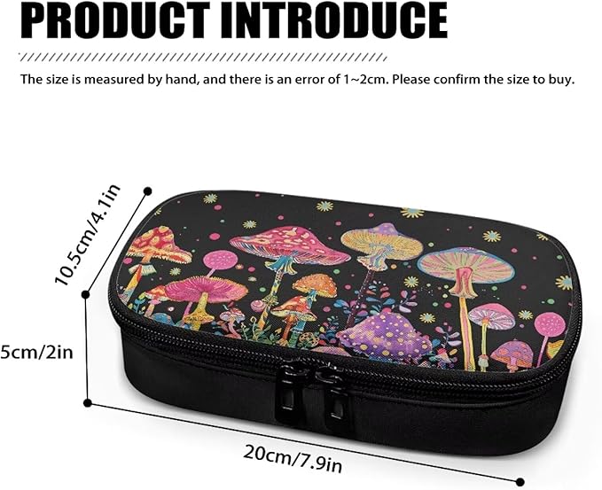 Colorful Mushrooms Insulin Pen Cooler Travel Case with Top Handle Daily Life and Trip Storage Bag for Glucose Meter and Other Diabetic Supplies Easy to Use & Carry