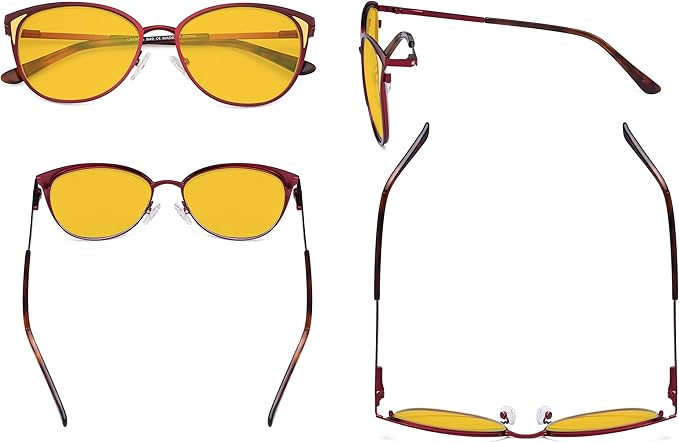 Eyekepper Ladies Blue Light Filter Glasses - Butterfly Design Computer Eyegalsses Women -Transparent Blue Lens