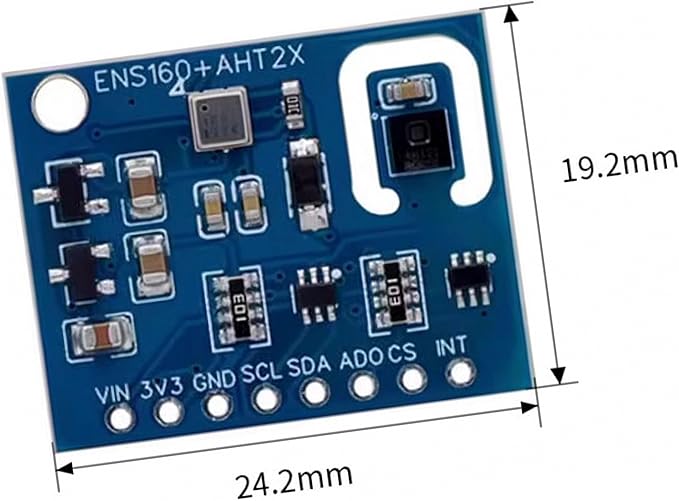 1pcs ENS160+AHT21 Air Quality & Environmental Sensor Module – Multi-Gas, TVOC, eCO2, Temperature & Humidity Detection with I2C/SPI