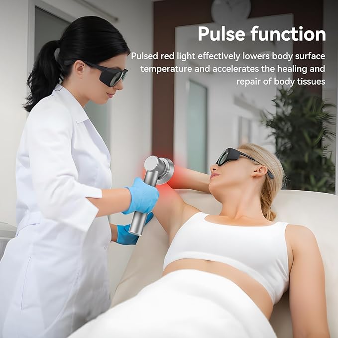 Cold Laser Therapy Device,Near-Infrared Red Light Therapy Device with Stand, Handheld Red Light Therapy for Face&Face with 3 Modes & Timer for Knee, Feet, Back（410nm-850nm）