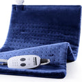 Back Heating Pad for Neck and Shoulders, Weighted Massaging Heated Pad with Vibration,Electric Heat Pad with 3 Heat Settings 6 Massage,Gifts for Women Men Mom,Auto Off,20"*24",Dark Blue