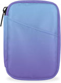 Weekly Travel Pill Organizer Case for Purse with Removable 7 Day Box Portable Compact Size Pill Box Fashionable Pill Container for Medicine Vitamin Supplement Blue and Purple