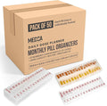 Large Pill Organizer Monthly 32 Compartments - 30 Day Pill Organizer 1 Time A Day, Large Compartment Box for Medications, BPA-Free Plastic, Removable Lid for Easy Loading Medicine, Clear, Case of 50