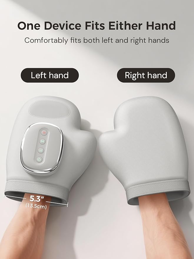 【Christmas Gift】Hand Massager with Heat & Compression – Relief for Arthritis, Carpal Tunnel, & Muscle Tension – 3 Massage Modes, 5 Compression Levels, & Adjustable Temperature – Gift for Women, Men
