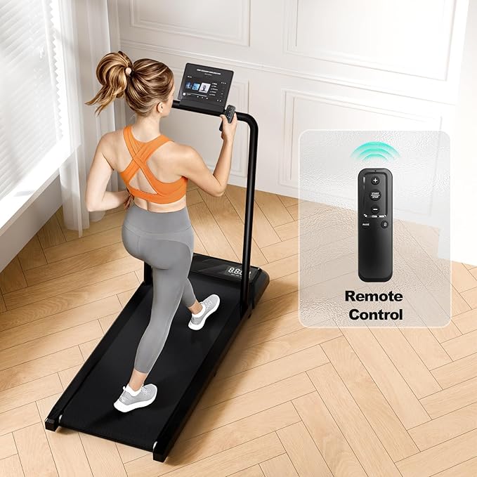 Walking Pad Treadmill, 3 in 1 Under Desk Treadmill for Home Office w/2.5HP Motor/4.0MPH/45dB, Walking Pad w/Safety Handle/Remote/LED Display, Portable Treadmills Supports Up to 300lbs