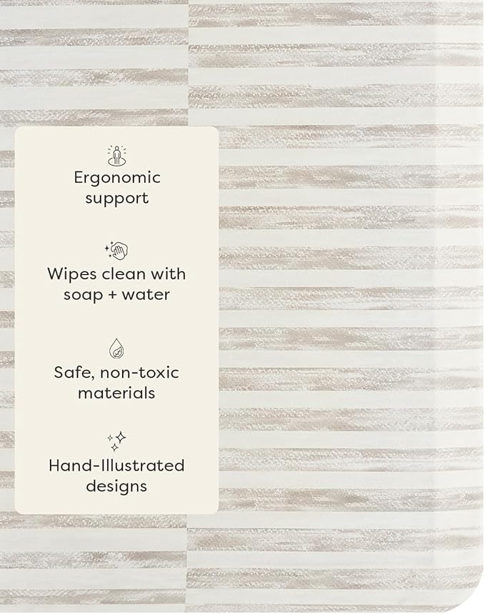 House of Noa Nama Standing Mat – Anti-Fatigue Cushioned Kitchen Mats for Floor | Ergonomic Bounce-Back Foam Kitchen Mats | Anti-Fatigue Mats for Kitchen & Standing | Reese Bark | 22" x 54"