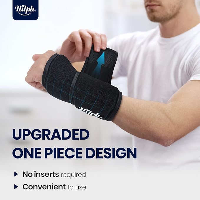 Hilph Wrist Ice Pack Wrap, Soft Gel Ice Pack for Wrist & Hand Pain Relief, Hot & Cold Compress for Carpal Tunnel, Mommy Wrist, Hand Injuries, Tendonitis, Arthritis, Surgery Recovery