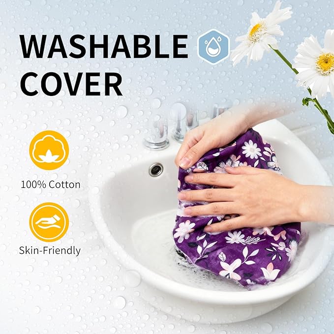 Heating pad for Neck Shoulders and Back Microwavable Machine Washable 27x5 Microwave Rice Bag for Heat Therapy Reusable Hot Pack for Muscle Cramps Moist Warm Bean Bag for Pain Relief Levender Scented