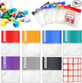 70+2 Pcs Pill Pouch Bags Zippered Pill Pouch Set with 2 Sheets Label, 7 Colors Pill Pouches for Medicine Travel Reusable Small Plastic Pill Bags for Travel/Home Daily use