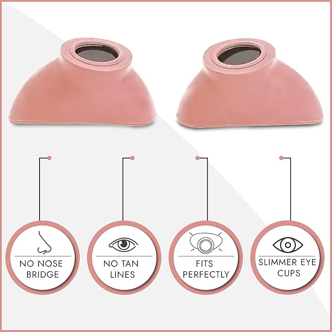 Super Sunnies Slim Flex UV Eye Protection FDA Compliant Eyeshields Individual Tanning Bed Goggles, Red Light Therapy Glasses
