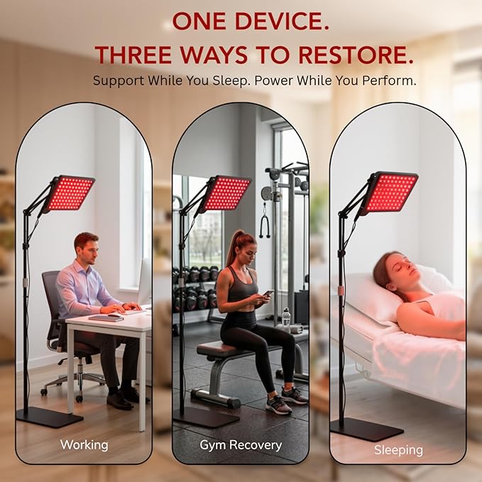 Red Light Therapy for Face | Red Light Therapy for Body | RedLight Therapy Lamp with Stand | Infrared Wearable Belt | 2 in1 Red Light Therapy Device