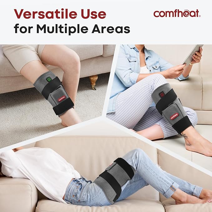 Cordless Hip Heating Pad for Hip & Sciatica Pain Relief 5000mAh Battery Powered Heated Hip Brace for Women, Men Recovery Electric Hip Heat Pad Wrap, Up to 52" Waist Size