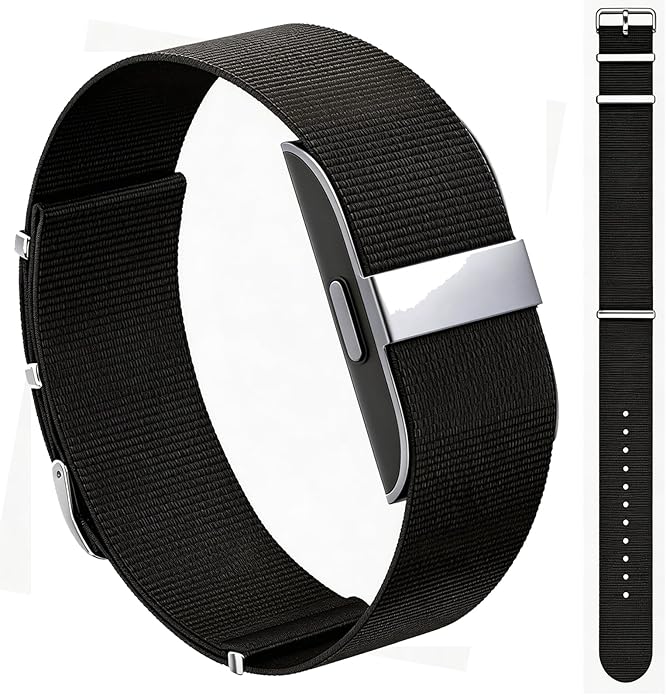 Nylon Strap Compatible with Hume Band - Soft Woven Breathable Replacement Strap Bands for Hume Health Band - 24/7 Wear, Adjustable Sport Wristband - Metal Buckle & Loop Closure for Secure