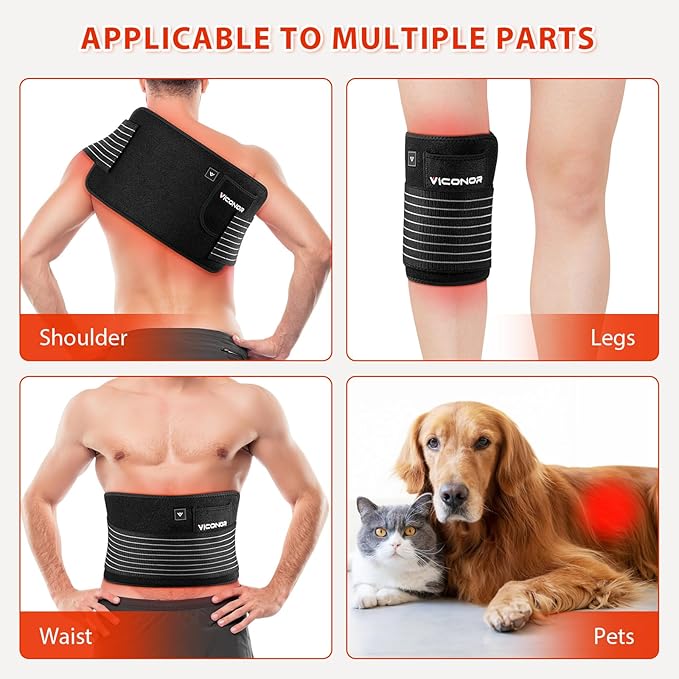 Red Light Therapy Belt for Body Comfort - APP-Controlled Wearable Dual Power Modes, Ideal for Women (Black4)