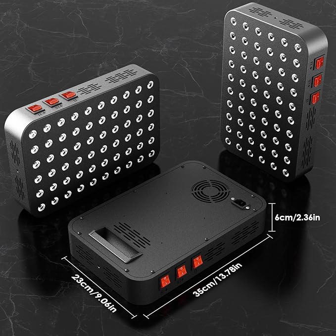 Red Blue Light Therapy for Body, Red Near Infrared Panels 300W 60 Dual Chip Flicker Free LEDs, Ideal for Body, Face,Maintain, Energy,Muscle Pain, Skin Rejuvenation, Recovery, Sleep