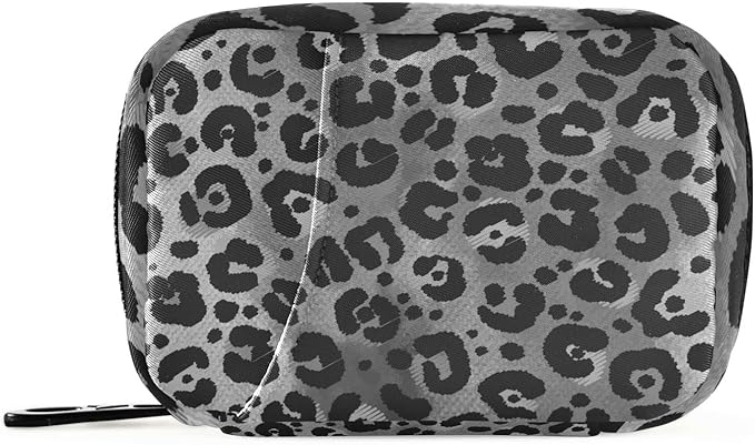 Pill Box Leopard Print 7 Day Pill Case Travel Pill Organizer Bag with Zipper Portable Weekly Vitamin Medicine Supplement Holder Pouch Bag