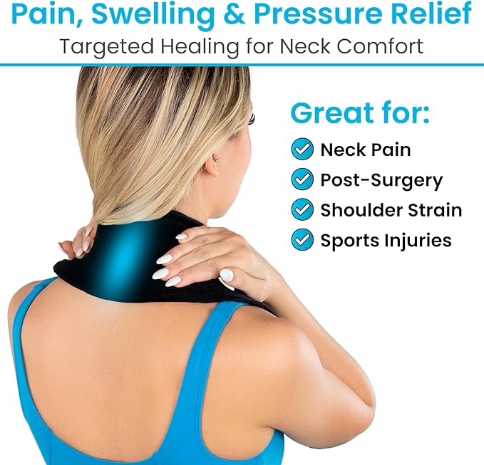 Arctic Flex Neck Ice Pack Wrap Gel - Reusable Hot & Cold Cervical Ice Pack for Neck, Shoulders, Pain Relief & Injuries - Cold Compress Cervical Wrap for Sprains, Swelling, Inflammation & Surgery