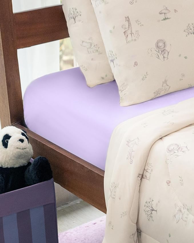 REST® Evercool®+ Fitted Sheet, Twin Size, Lavender Breeze, 13" Deep (up to 15’’), Breathable Bedding for Hot Sleeper, Night Sweats, Bed Sheet with Ionic+ Self-Cleaning Silver Yarn for Sensitive Skin