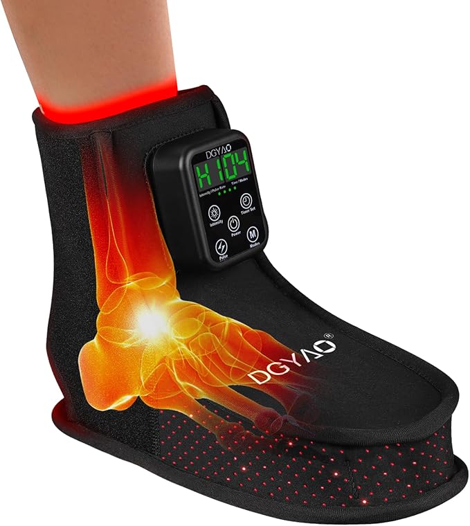 TUOB Red Light Therapy for Foot, 6000mAh Cordless Near Infrared Light Therapy Device Foot Wrap Full Cover Feet Ankle Toes Instep for Joint Pain Relief