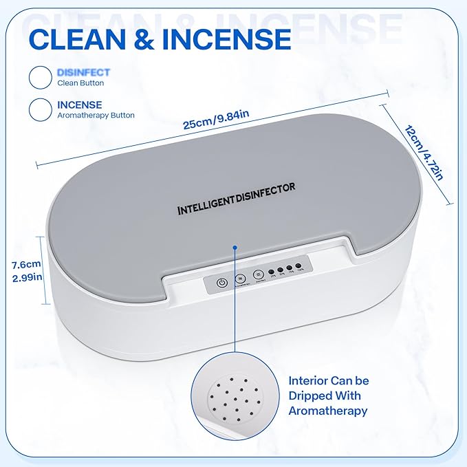 Nail Tool Sterilizers Box, Blue Light Cleaning Nail Sterilizer Machine, Convenient & Efficient Health Protection For Manicure & Beauty Salon Tools, Jewelry, Glasses, Phone