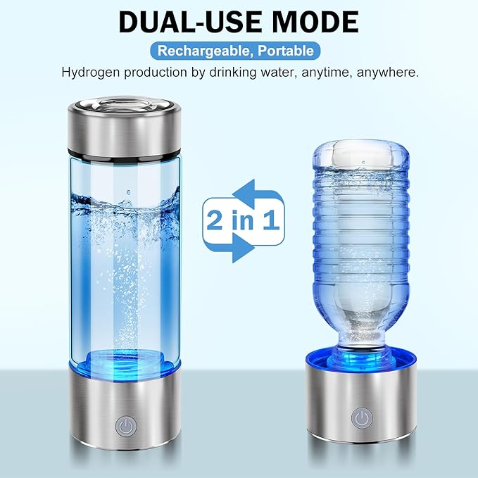2026 New Hydrogen Water Bottle, Hydrogen Water Generator with Advanced SPE PEM Technology, Portable Rechargeable aquahealth Hydrogen Water for Office, Daily Drinking and Gifts