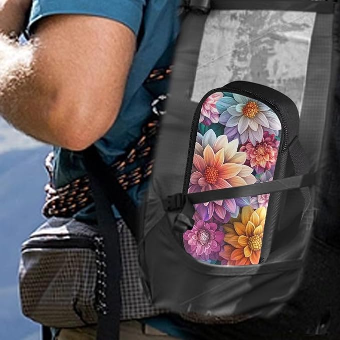 Bohemian Floral Diabetic Supplies Bag Carrying Case Organizer for Diabetes Testing Kit, Blood Glucose Monitor Kit, Meter, Test Strips, Lancets, Insulin Cooler Travel Case Daily Life