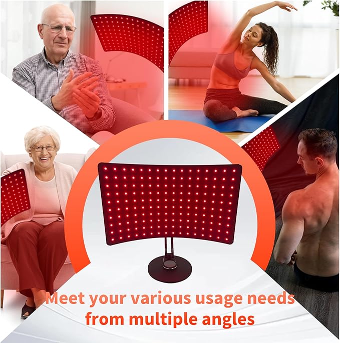 Red Light Therapy for Body, Infrared Light Therapy Lamp with Stand Portable 660nm 850nm Red Light Therapy for Face Body Back Home Heating Red Light Therapy for Women Men
