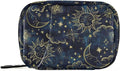 Pill Box Vintage Moon Sun Star Sky 7 Day Pill Case Travel Pill Organizer Bag with Zipper Portable Weekly Vitamin Medicine Supplement Holder Pouch Bag