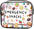 Emergency Food Storage Snack Bags for Women Travel Makeup Bag Organiser Organizer Pouches for Daughter Niece Birthday Gift Clear Cosmetic Bag with Zipper Emergency Snacks Pouch for Travel Accessories