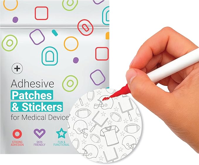 Glucomart Waterproof Sensor Covers for Libre 3 & Lingo (5 Count) – Sweatproof Adhesive Patches for CGM Protection, Long-Lasting 14-Day Stick, Hypoallergenic Overlay