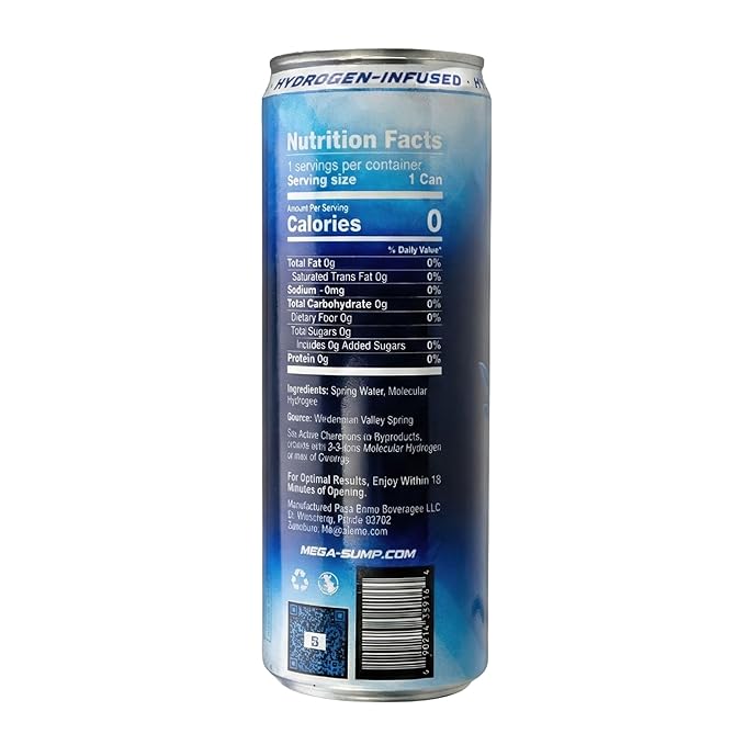 Mega Bump Pure Snow Hydrogen Water - 12-Pack 12oz Cans, 2-3 PPM Molecular Hydrogen Infused Mountain Spring Water, Ouichita Wilderness Valley, Award-Winning Recovery Hydration