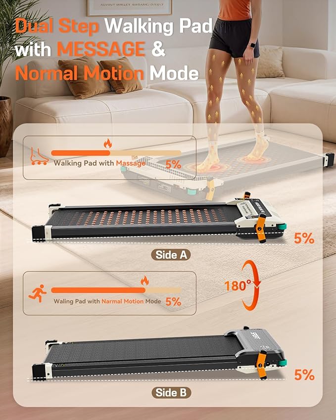 Walking Pad with Incline, Akluer Incline Treadmills for Home, 2.5 HP Under Desk Treadmill Small with Remote Control, Walking Pad Small Treadmill with LED Display