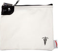 Medication Organizer Key Lock Bag, Travel Pill Organizer Medication Lock Bag with 2 Keys, Heavy Duty Lock System Medicine Lock, Pill Pouch, 8 x 10 inch (White)