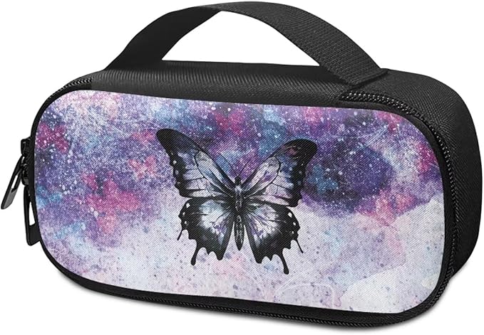 Galaxy Butterfly Insulin Cooler Travel Case with Side Handle Diabetic Insulated Organizer Portable Cooling Bag for Insulin Pen and Medication Diabetic Supplies