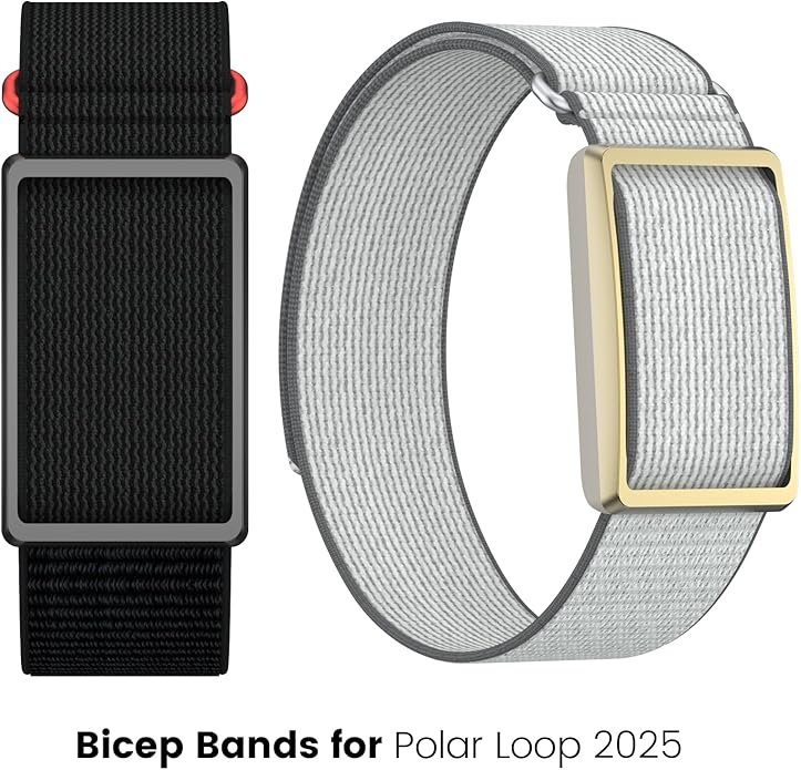 Nylon Armband Compatible with Polar Loop/Visible Tracker Bicep Bands, Adjustable Hook and Loop Armband Replacement for All Day Wearing