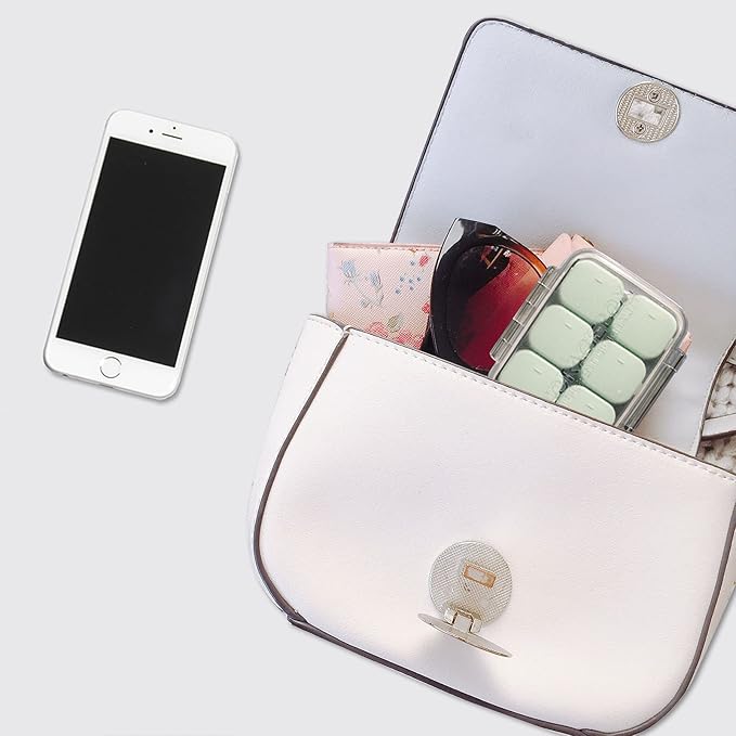 Pill Organizer SOFISO 4/6 Grid Free Assembly Travel Medicine Organizer 10 Day Pill Organizer Portable Pill Box Waterproof Pill Case Daily Medication Carry Case for Vitamins, Fish Oils, Supplements