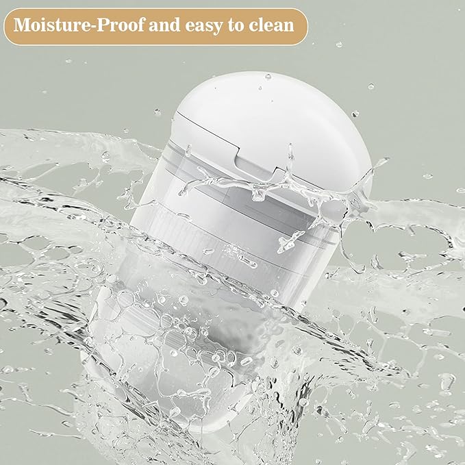 White-1 Pill Splitter and Cutter, Crushes Tablets, Vitamins, Stainless Steel Blade, Removable Drinking Cup