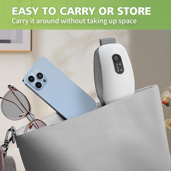 NOWWISH Eye Massager with Heat, Vibration and Bluetooth Music for Migraine Headache Eye Strain Relief, Heated Eye Mask with 4 Massage Modes, Relaxation -Mothers Day Gifts for Mom Wife -White