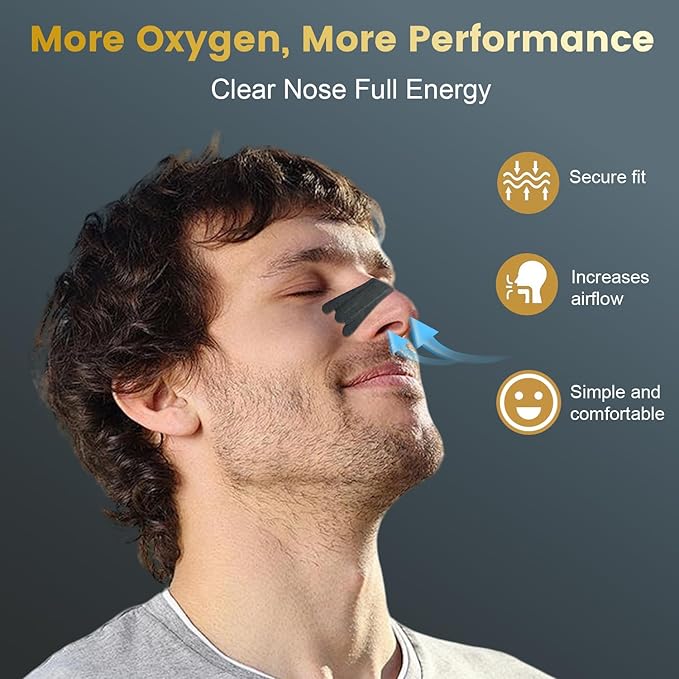 120Pcs Nasal Strips for Snoring, Extra Strength Nose Strips Breathing, Nose Tape for Sports and Sleep, Anti Snoring Strips Help Stop Snoring and Nasal Congestion Relief