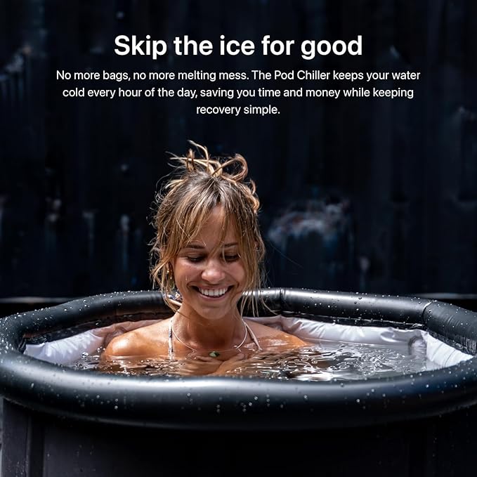 The Pod Company Standard Water Chiller – 1/3 HP – 41°F Cold Plunge Cooling System – Compact, Energy-Efficient, and Ideal for Daily Home Use – Compatible with Ice Pod Pro & Long Pod